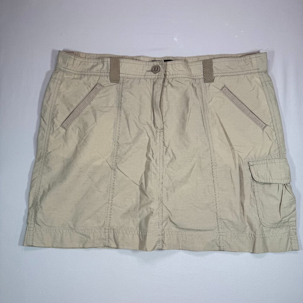 Lands’ End Cargo Skirt 16 Beige